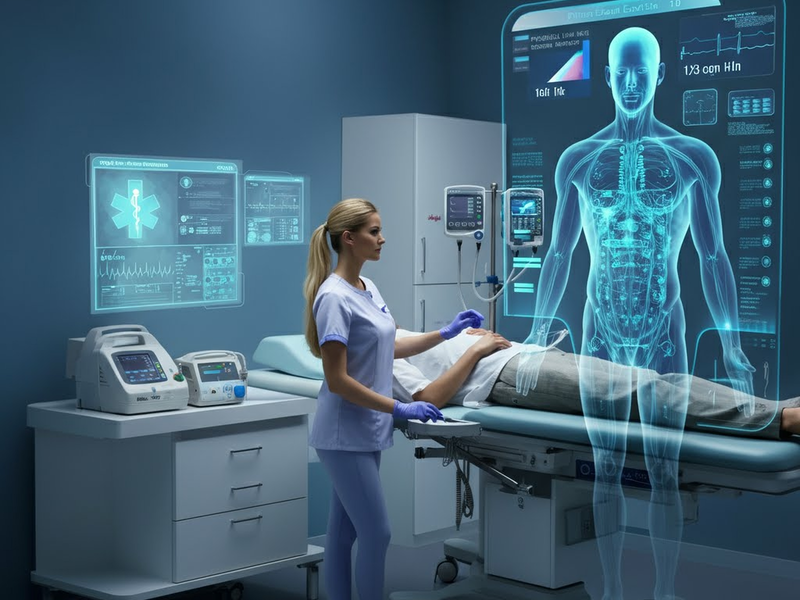 Close-up of a heart rate monitor displaying a reading